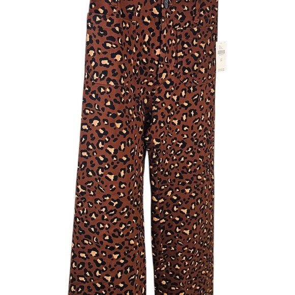 Anthropologie Maeve The Colette Ponte Crop Wide-Leg Pants, Leopard, High Rise 26 - Picture 10 of 10